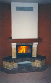 Fireplaces with open and closed firebox